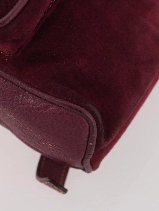 GUCCI Bamboo Backpack Suede Purple Gold 003 1705 0030 Auth BA10642 main image 12